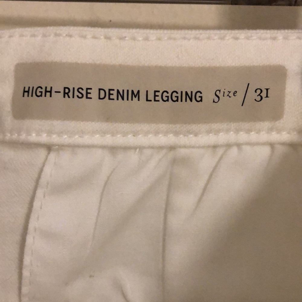 Anthropologie Pilcro and The LetterPress White High-Rise Denim Leggings - Picture 8 of 9
